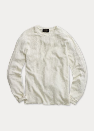 Playeras Ralph Lauren Hombre Blancos - Textured Crewneck - KRLDH5134